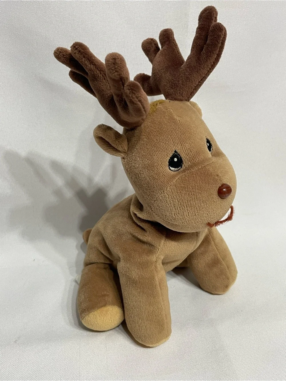 9” Precious Moments Tender Tails Reindeer Deer Great Condition loose mouth tread